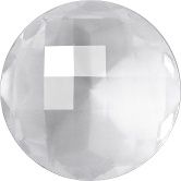 Round Faceted Pointed Back (Doublets) Crystal Glass Stone, White 7 Transparent (00030), Czech Republic