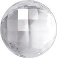 Round Faceted Pointed Back (Doublets) Crystal Glass Stone, White 7 Transparent (00030), Czech Republic