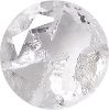Round Faceted Pointed Back (Doublets) Crystal Glass Stone, White 7 With Silver (00030-Ag-Tw), Czech Republic