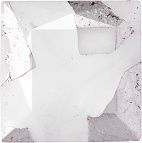 Square Faceted Pointed Back (Doublets) Crystal Glass Stone, White 9 With Silver (03005), Czech Republic