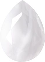 Pear Faceted Pointed Back (Doublets) Crystal Glass Stone, White 10 Pearl Colours (04030-00030-Tw), Czech Republic