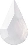 Pear Faceted Pointed Back (Doublets) Crystal Glass Stone, White 10 Milky Colours (Milky-White), Czech Republic