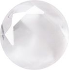 Round Faceted Pointed Back (Doublets) Crystal Glass Stone, White 10 Pearl Colours (04030-00030-Tw), Czech Republic