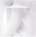 Square Faceted Pointed Back (Doublets) Crystal Glass Stone, White 10 Pearl Colours (04030-00030-Tw), Czech Republic