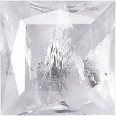 Square Faceted Pointed Back (Doublets) Crystal Glass Stone, White 10 With Silver (00030-Ag-Tw), Czech Republic