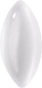 Navette Cabochons Flat Back Crystal Glass Stone, White 11 Moonshine (00375), Czech Republic