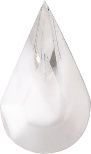 Pear Faceted Pointed Back (Doublets) Crystal Glass Stone, White 11 Pearl Colours (04030-00030-Tw-Gf), Czech Republic