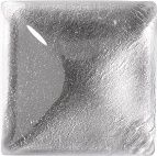 Square Cabochons Flat Back Crystal Glass Stone, White 11 With Silver (00039), Czech Republic