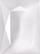 Rectangle Faceted Pointed Back (Doublets) Crystal Glass Stone, White 12 Moonshine (00375), Czech Republic