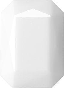 Octagon Faceted Flat Back Crystal Glass Stone, White 12 Opaque (03000), Czech Republic