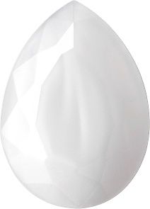 Pear Faceted Flat Back Crystal Glass Stone, White 12 Pearl Colours (00403), Czech Republic