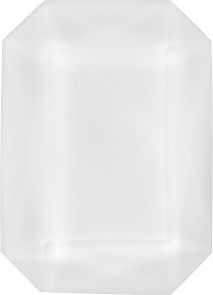 Octagon Faceted Pointed Back (Doublets) Crystal Glass Stone, White 12 Colours 69 (69218-Mat), Czech Republic