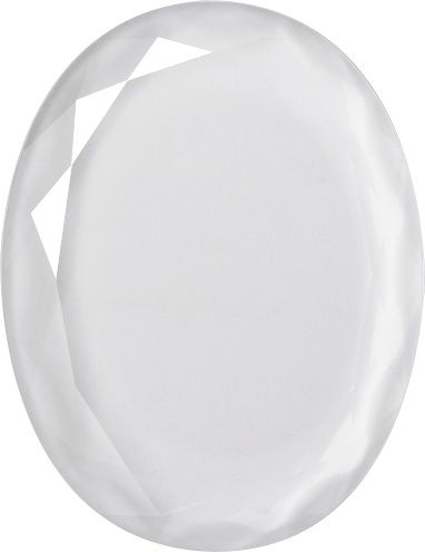 Oval Faceted Flat Back Crystal Glass Stone, White 12 Transparent (00030), Czech Republic