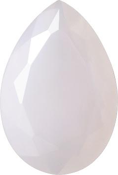 Pear Faceted Pointed Back (Doublets) Crystal Glass Stone, White 13 Milky Colours (Milky-White), Czech Republic