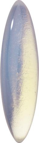 Navette Cabochons Flat Back Crystal Glass Stone, White 13 Milky Colours (Milky-White-Gf), Czech Republic