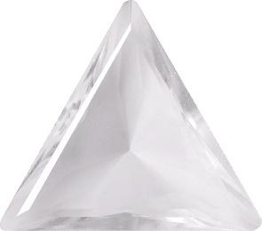 Triangle Faceted Pointed Back (Doublets) Crystal Glass Stone, White 13 Transparent (00030), Czech Republic