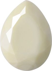 Pear Faceted Pointed Back (Doublets) Crystal Glass Stone, Yellow 1 Opaque (83520), Czech Republic