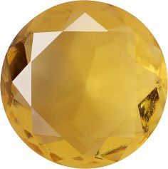 Round Faceted Pointed Back (Doublets) Crystal Glass Stone, Yellow 2 Transparent (10040), Czech Republic