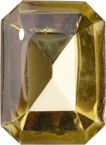 Octagon Cabochons Pointed Back Crystal Glass Stone, Yellow 2 Transparent With Aluminium (10010-Al), Czech Republic