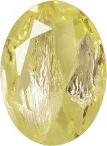 Oval Faceted Pointed Back (Doublets) Crystal Glass Stone, Yellow 3 With Silver (80100-Ag-Tw), Czech Republic