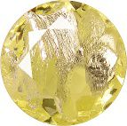 Round Faceted Pointed Back (Doublets) Crystal Glass Stone, Yellow 3 With Silver (80110-Ag-Tw), Czech Republic