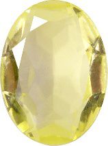 Oval Faceted Pointed Back (Doublets) Crystal Glass Stone, Yellow 3 Transparent (80100-St), Czech Republic