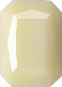 Octagon Faceted Pointed Back (Doublets) Crystal Glass Stone, Yellow 4 Opaque (83520), Czech Republic