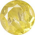 Round Faceted Pointed Back (Doublets) Crystal Glass Stone, Yellow 5 With Silver (80110-Ag-Tw), Czech Republic