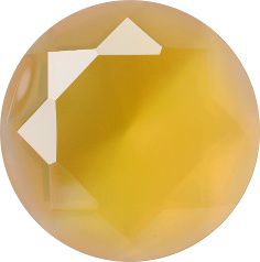 Round Faceted Pointed Back (Doublets) Crystal Glass Stone, Yellow 5 Milky Colours (04030-10040-K), Czech Republic
