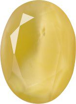 Oval Faceted Pointed Back (Doublets) Crystal Glass Stone, Yellow 7 Moonshine (01192), Czech Republic