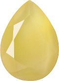 Pear Faceted Pointed Back (Doublets) Crystal Glass Stone, Yellow 7 Moonshine (01192), Czech Republic
