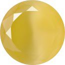 Round Faceted Pointed Back (Doublets) Crystal Glass Stone, Yellow 7 Moonshine (01192), Czech Republic