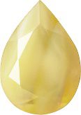 Pear Faceted Pointed Back (Doublets) Crystal Glass Stone, Yellow 7 Pearl Colours (84000-00030-Tw), Czech Republic