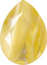 Pear Faceted Pointed Back (Doublets) Crystal Glass Stone, Yellow 8 Pearl Colours (84000-00030-Tw), Czech Republic