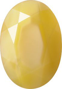 Oval Faceted Pointed Back (Doublets) Crystal Glass Stone, Yellow 8 Pearl Colours (08400), Czech Republic