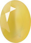 Oval Faceted Pointed Back (Doublets) Crystal Glass Stone, Yellow 8 Moonshine (01192), Czech Republic