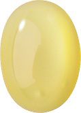 Oval Cabochons Flat Back Crystal Glass Stone, Yellow 8 Moonshine (01192), Czech Republic