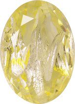Oval Faceted Pointed Back (Doublets) Crystal Glass Stone, Yellow 10 With Silver (80100-Ag-Tw), Czech Republic