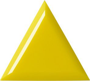 Triangle Faceted Pointed Back (Doublets) Crystal Glass Stone, Yellow 11 Opaque (83012), Czech Republic