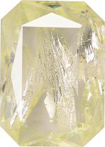 Octagon Faceted Pointed Back (Doublets) Crystal Glass Stone, Yellow 11 With Silver (80100-Ag-Tw), Czech Republic