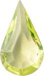 Pear Faceted Pointed Back (Doublets) Crystal Glass Stone, Yellow 11 Transparent (80130), Czech Republic