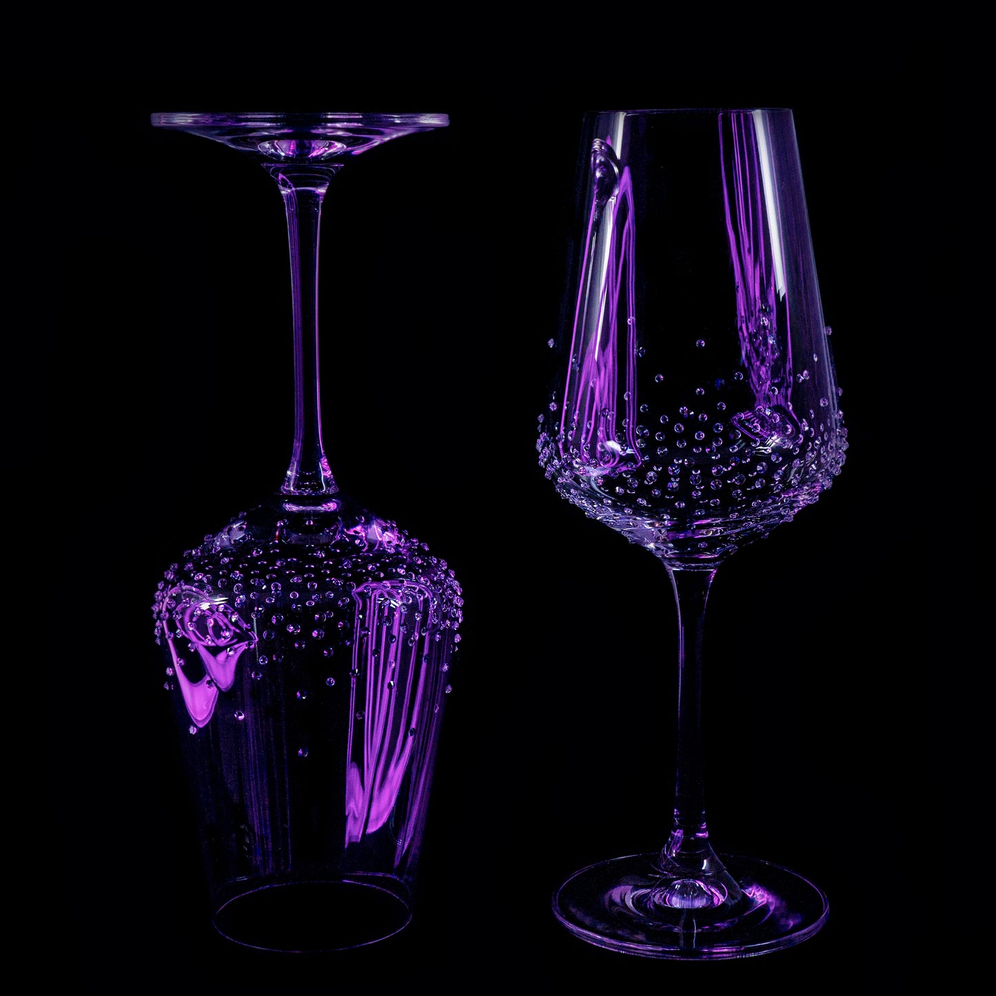 Czech Bohemian Wine Glass decorated with Swarovski Crystals 350ml, Crystal, Czech Republic