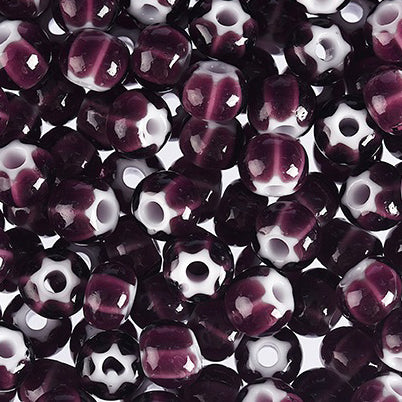 Preciosa Rocailles Seed Beads Kornelian star, purple, Czech Glass