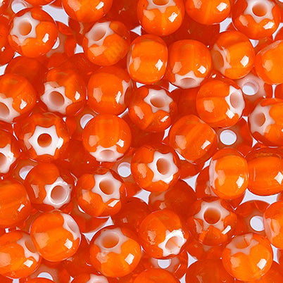 Preciosa Rocailles Perlen Kornelia Stern, orange, Tschechisches Glas