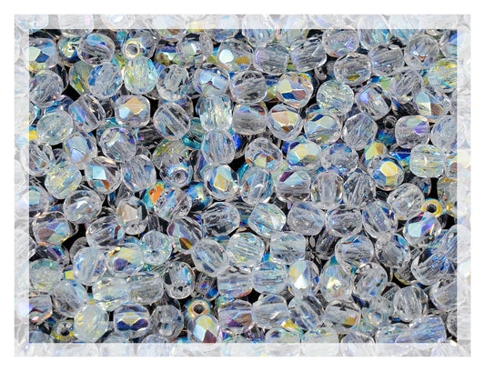 Feuerpolierte runde Perlen, Tiefschwarz (23980), Glas, Tschechische Republik 