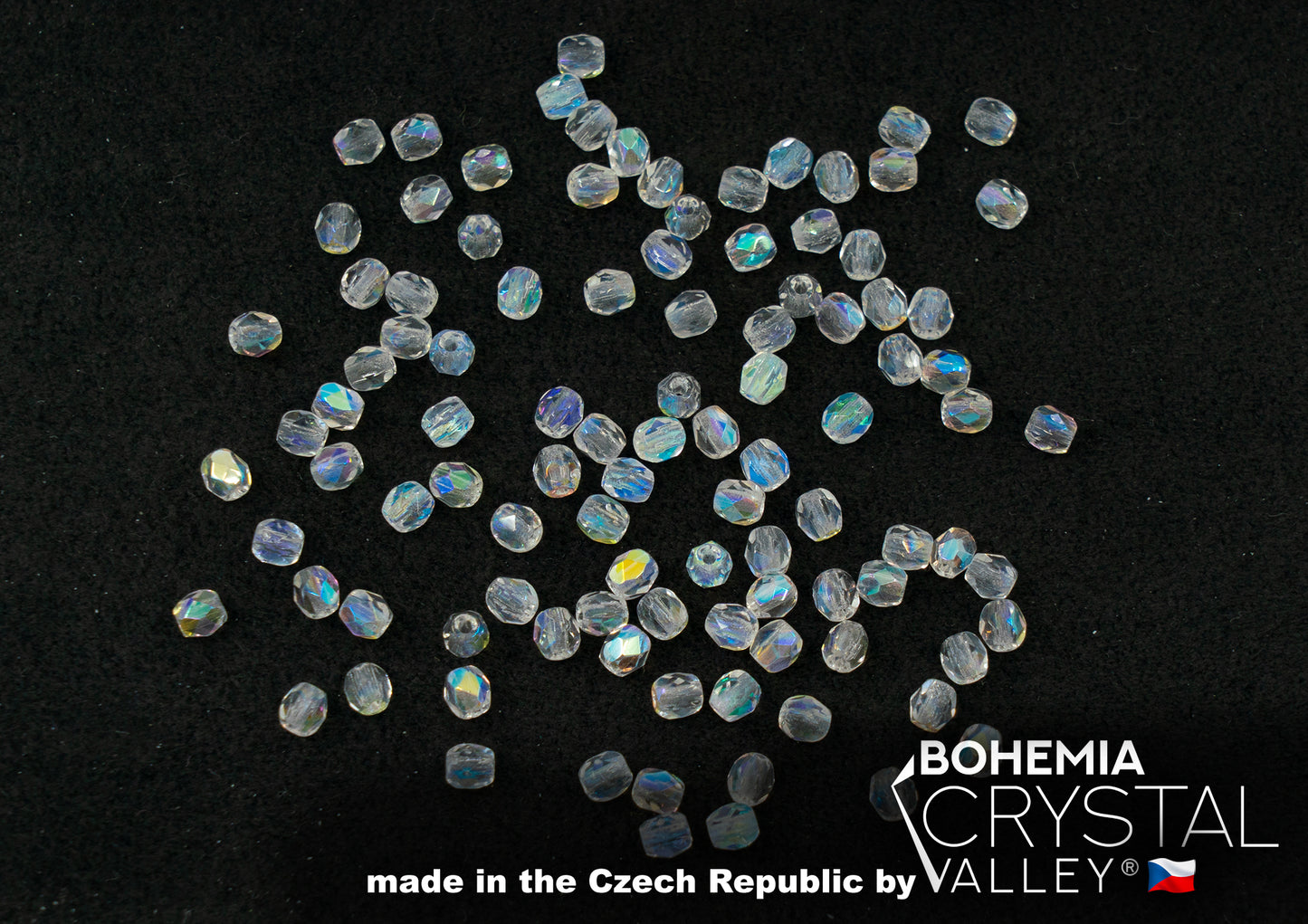 火抛光抛光圆珠，深黑色 (23980)，玻璃，捷克共和国