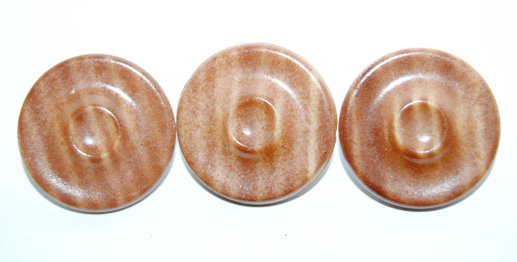 Czech Glass Hand Made Button Knob, Kb 24 (KB-24), Glass, Czech Republic