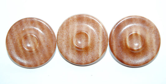 Czech Glass Hand Made Button Knob, Kb 24 (KB-24), Glass, Czech Republic