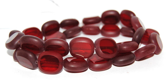 Table Cut Round Candy Beads, Transparent Red (B30310-1716-90100M), Glass, Czech Republic