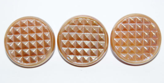 Czech Glass Hand Made Button Knob, Kb 40G (KB-40G), Glass, Czech Republic